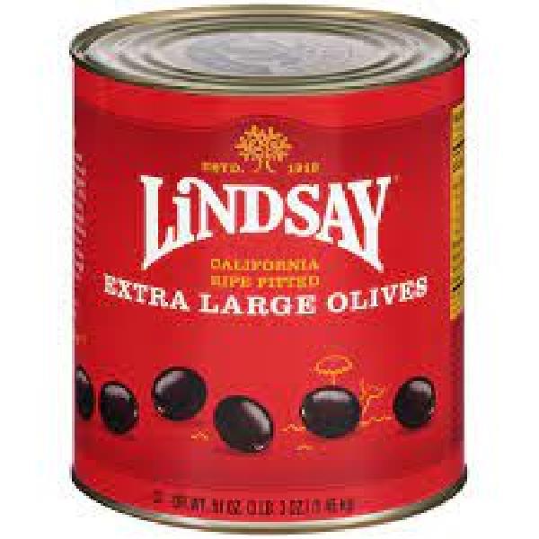 Lindsay Medium Ptd Blk Olvs 51 Ounce Size - 6 Per Case.