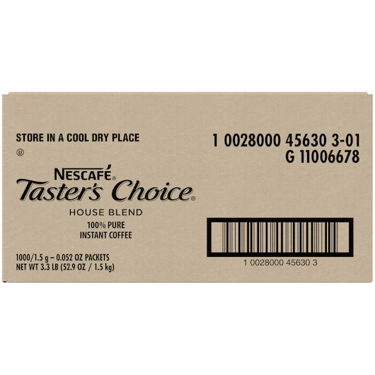 Nescafe Taster's Choice House Blend Instant Coffee Packets 3.306 Pound Each - 1 Per Case.