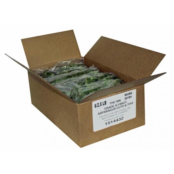 Asparagus Cut And Tips Individual Quick Frozen 2.5 Pound Each - 6 Per Case.