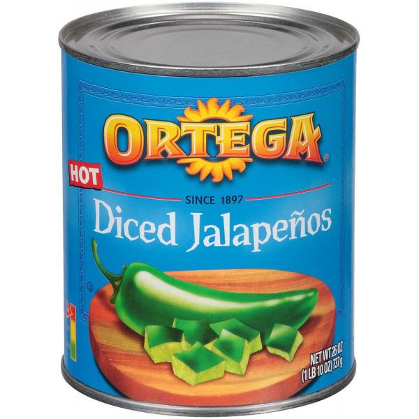 Diced Jalapenos 26 Ounce Size - 12 Per Case.