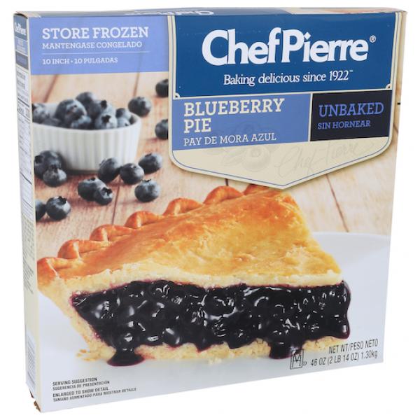 Chef Pierre Pie Blueberry Unbaked 10" 46 Ounce Size - 6 Per Case.