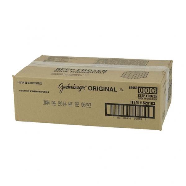 Gardenburger Veggie Burgers Original 3.4 Ounce Size - 48 Per Case.