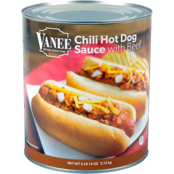 Chili Hot Dog Sauce With Beef 110 Ounce Size - 6 Per Case.
