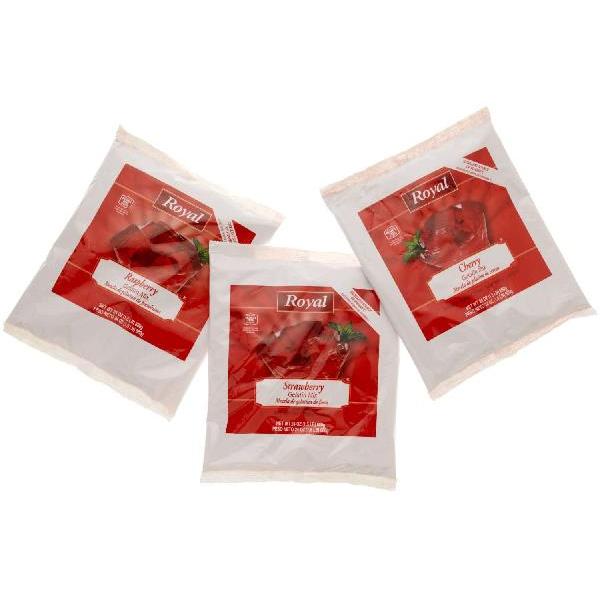 Assorted Reds Gelatin Mix 1 Count Packs - 12 Per Case.