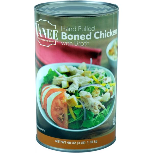 Hand Pulled Boned Chicken With Broth 48 Ounce Size - 12 Per Case.