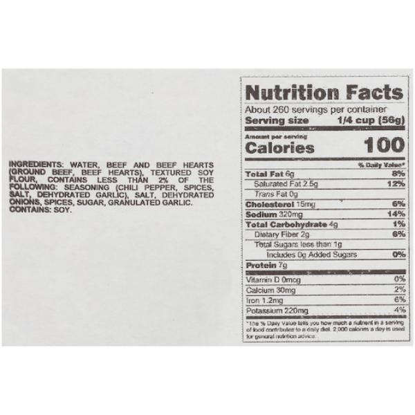 QUALITY CHEF Beef Taco Filling 8 lb. Frozen Bag - 4 Per Case