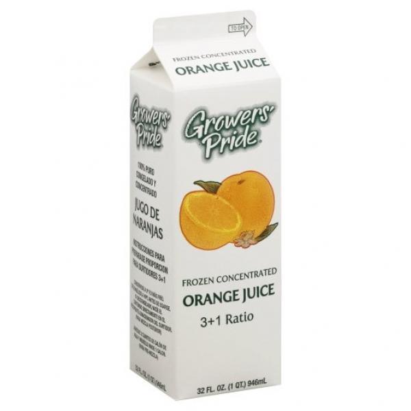 Growers' Pride Orange Juice Concentrate 32 fl. oz. - 12/Case