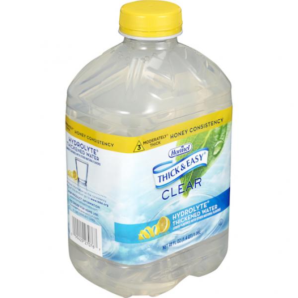 Thick & Easy Hydrolyte Clear Thickened Water (Hint Of Lemon) Honey Level 6 Count Packs - 1 Per Case.
