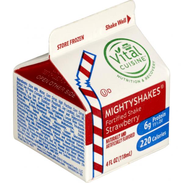 Hormel Vital Cuisine Mightyshakes Nutritionalshake Strawberry 75 Count Packs - 1 Per Case.