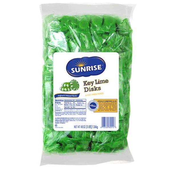 Sc Key Lime Disks Bag 3 Pound Each - 8 Per Case.
