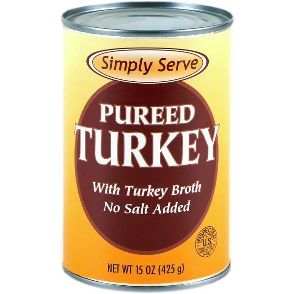 Pureed Turkey With Turkey Broth No Salt Added 15 Ounce Size - 12 Per Case.