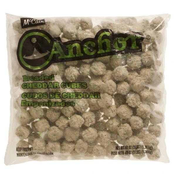 Breaded Cheddar Cubes 3 Pound Each - 6 Per Case.