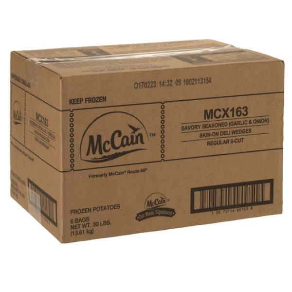 Mccain Route Cut Deli Crinkle Wedges Xs 5 Pound Each - 36 Per Case.