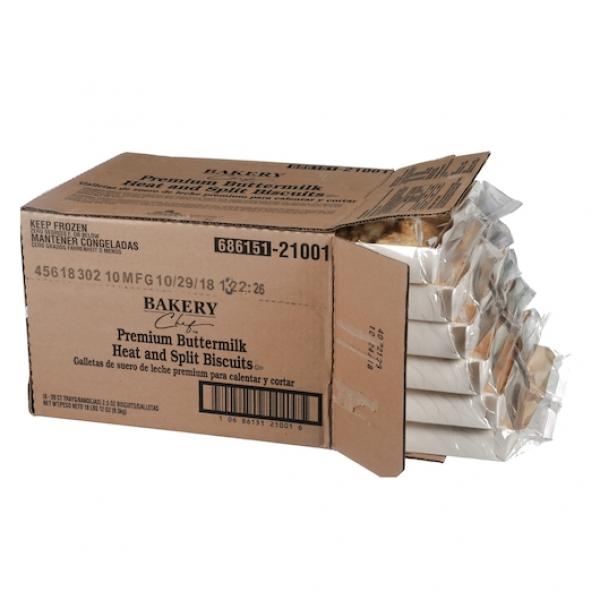 Bakery Chef Buttermilk Biscuits Heat And Split2.504 Ounce Size - 36 Per Case.