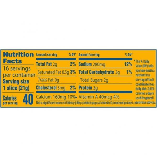 Velveeta Individually Wrapped Sliced Cheese, 12 Ounce Size - 12 Per Case.