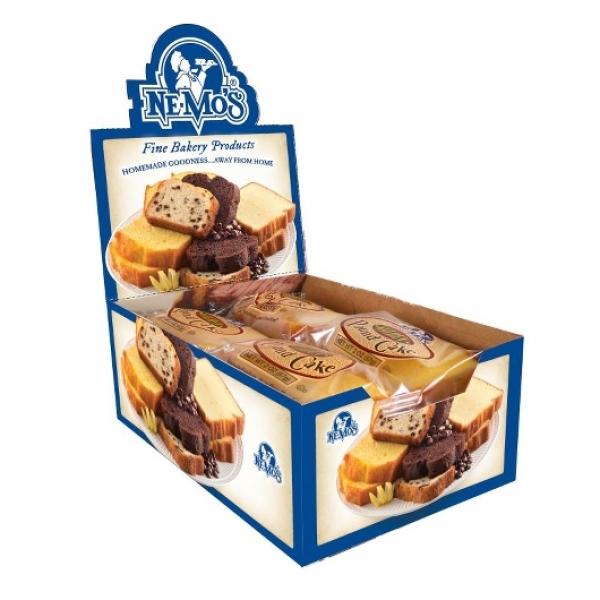 Cake Slices Golden Cake 2 Ounce Size - 3 Per Case.