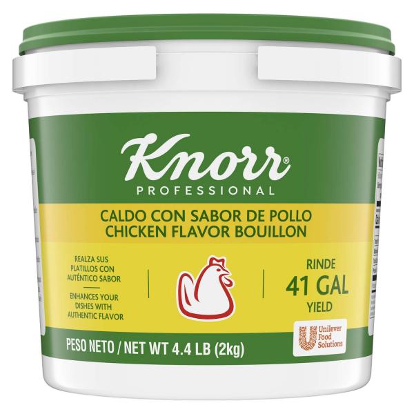 Knorr Caldo De Pollo Bouillon Granule Tub Chicken 4.4 Pound Each - 4 Per Case.