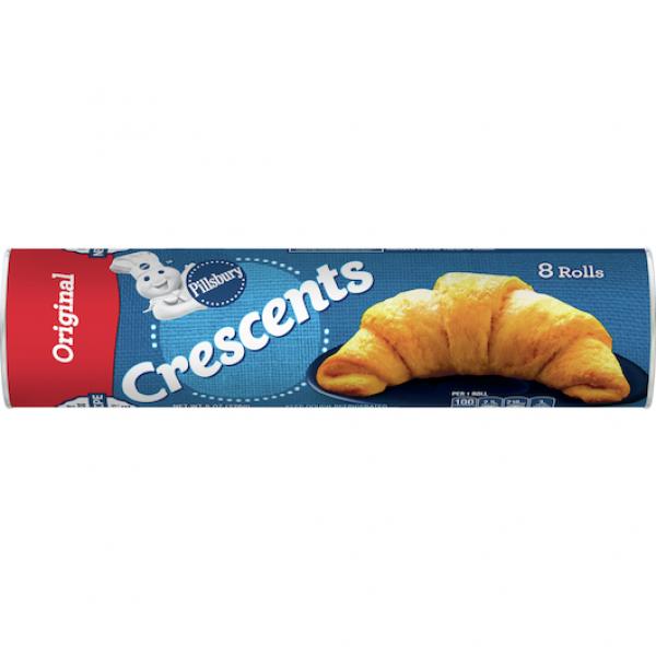 Pillsbury Original Unbaked Crescent Dinner Rolls 8 Ounce Size - 12 Per Case.
