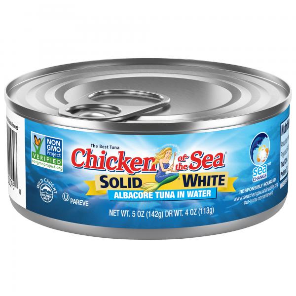 Chicken Of The Sea Solid White Albacore Tunain Water 5 Ounce Size - 24 Per Case.
