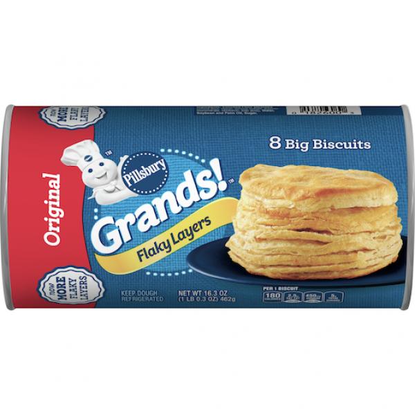 Pillsbury Biscuit Grands Flaky 16.3 Ounce Size - 12 Per Case.