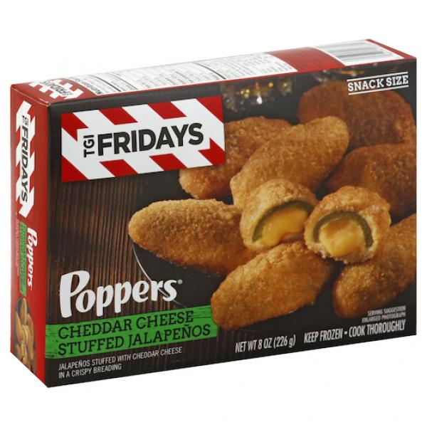 Tgif Frozen Pizza & Appetizers Cheddar Cheesestuffed Jalapenos 8 Ounce Size - 8 Per Case.