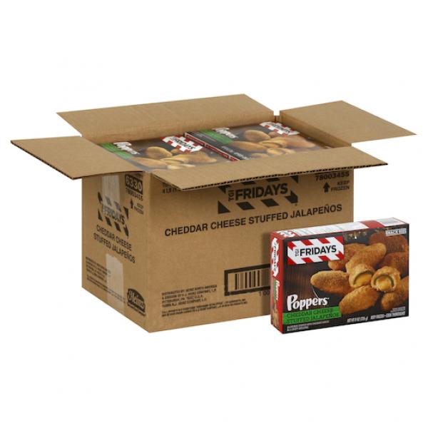 Tgif Frozen Pizza & Appetizers Cheddar Cheesestuffed Jalapenos 8 Ounce Size - 8 Per Case.