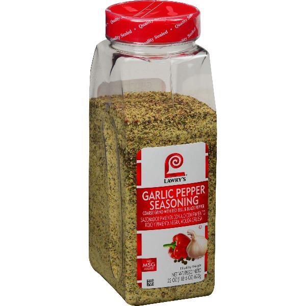 Lawry's Garlic Pepper 22 Ounce Size - 6 Per Case.