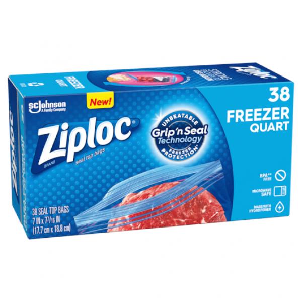 Ziploc Easy To Open Gallon Storage Bag, 38 count per pack -- 9 per case.