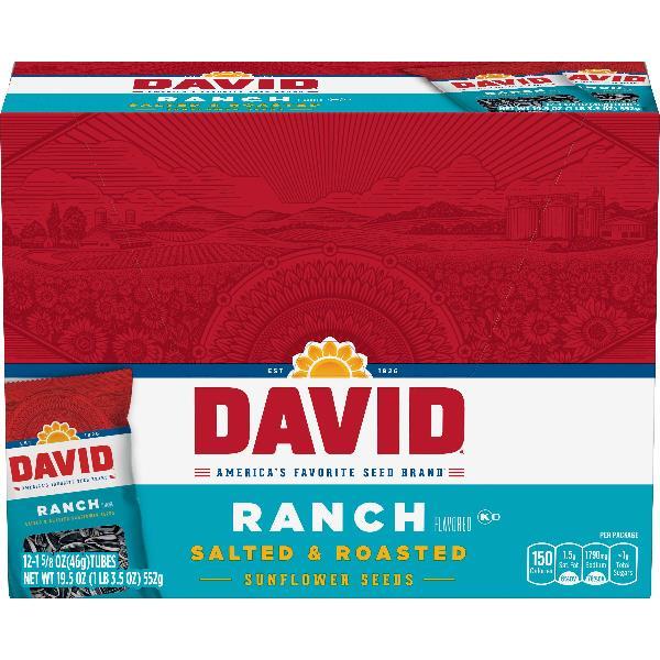 David Ranch Sunflower Seeds 1.625 Ounce Size - 144 Per Case.