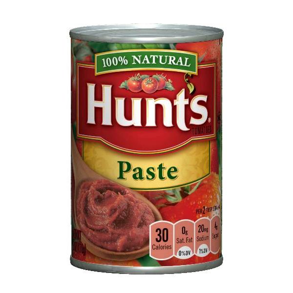 Hunt's Tomato Paste Pack 6 Ounce Size - 24 Per Case.