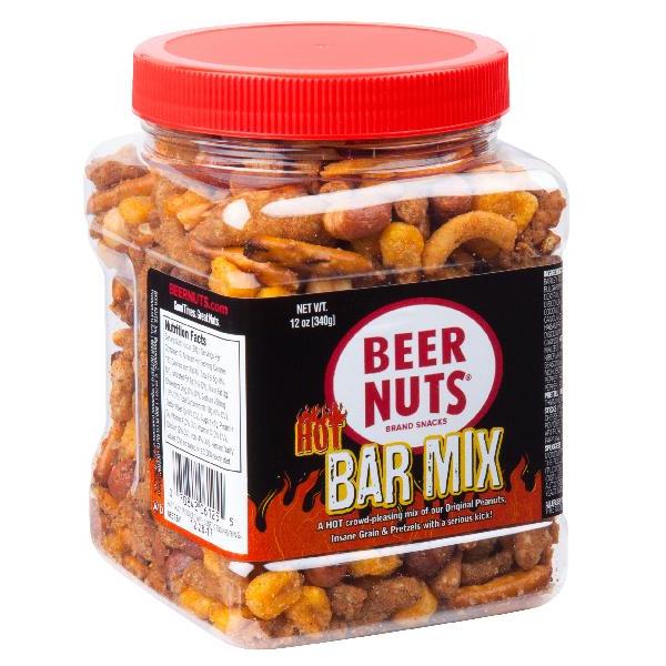Beer Nuts Hot Bar Mix Pet Jar 12 Ounce Size - 6 Per Case.