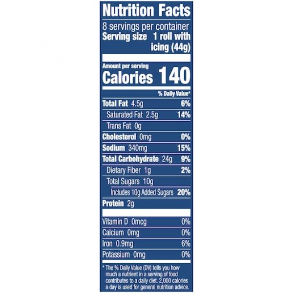 Pillsbury Cinnamon Roll 12.4 Ounce Size - 12 Per Case.