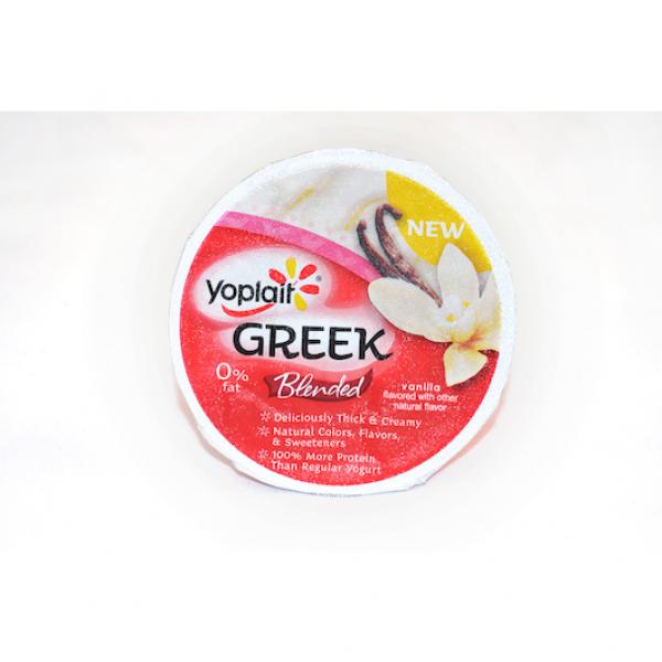 Yoplait® Greek Yogurt Single Serve Cup Vanilla 5.3 Ounce Size - 12 Per Case.