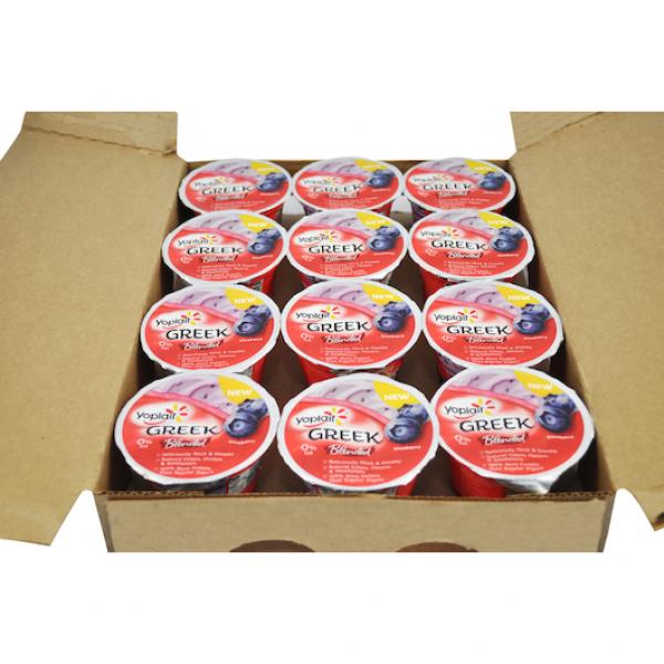 Yoplait® Greek Yogurt Single Serve Cup Blueberry 5.3 Ounce Size - 12 Per Case.