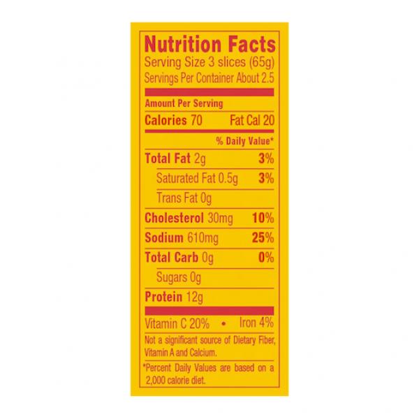 Oscar Mayer Smoked Ham, 6 Ounce Size - 9 Per Case.