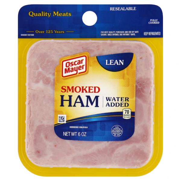 Oscar Mayer Smoked Ham, 6 Ounce Size - 9 Per Case.