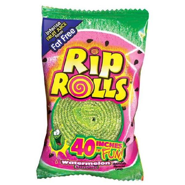 Rip Rolls Watermelon Goods Display Carton 1.4 Ounce Size - 288 Per Case.