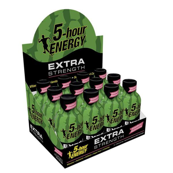Hour Energy® Shot Extra Strength Strawberry Watermelon Pack 1.93 Fluid Ounce - 216 Per Case.
