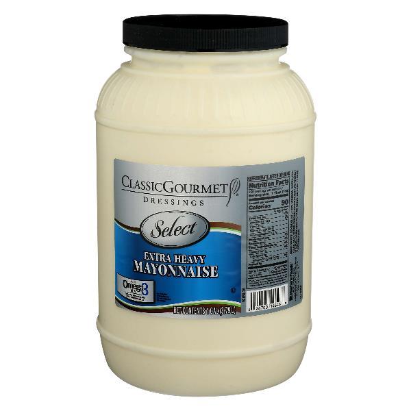 Classic Gourmet Select Extra Heavy Mayonnaise 1 Gallon - 4 Per Case.