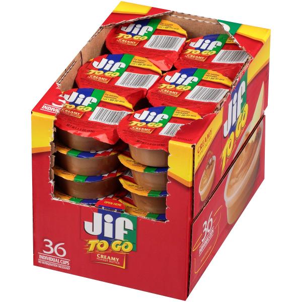Jif Creamy Jif Peanut To Go 1.5 Ounce Size - 3.375 Pound Per Case