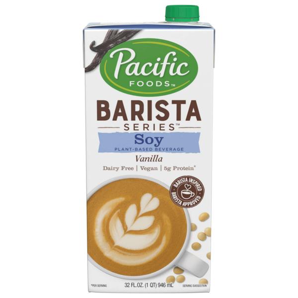 Pacific Foods Barista Series Soy Vanilla Pack 32 Fluid Ounce - 12 Per Case.