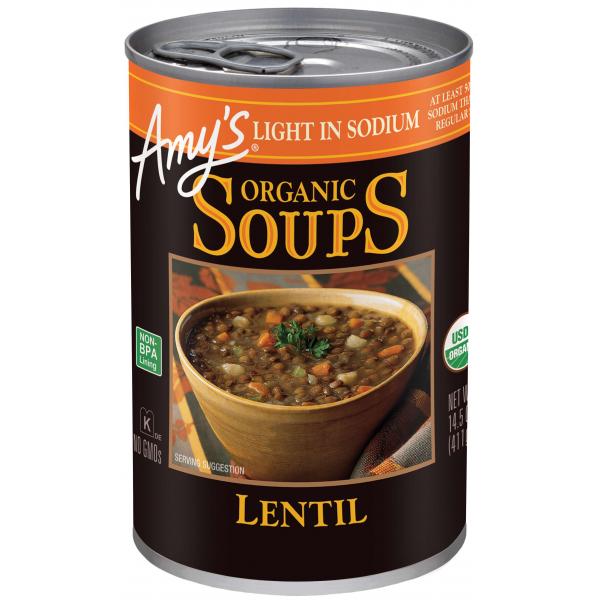 Soup Lentil Organic Lite Sodium 14.5 Ounce Size - 12 Per Case.