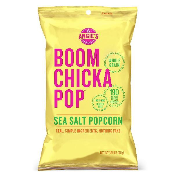 Angies Sea Salt Popcorn 1.25 Ounce Size - 12 Per Case.