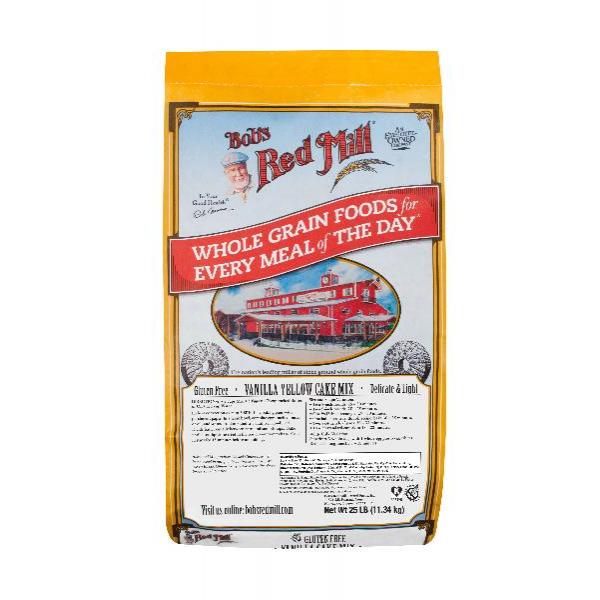 Bob's Red Mill Vanilla Yellow Cake Mix 25 Pound Each - 1 Per Case.