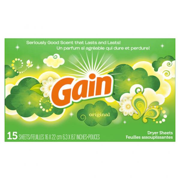 Dryer Sheets Original 15 Count Packs - 15 Per Case.