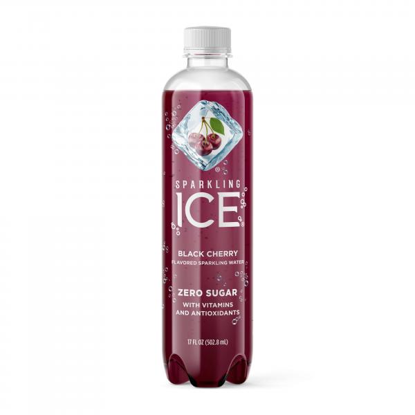 Sparkling Ice Black Cherry With Antioxidantsand Vitamins Zero Sugar Bottles 17 Fluid Ounce - 12 Per Case.