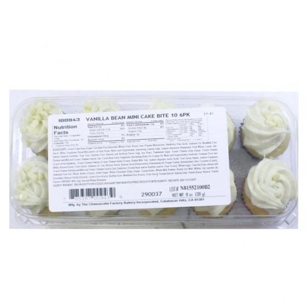 Vanilla Bean Mini Cupcakes 1.1 Ounce Size - 6 Per Case.