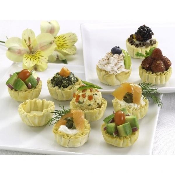 Mini Fillo Cups 5" Dia ) 25 Count Packs - 4 Per Case.