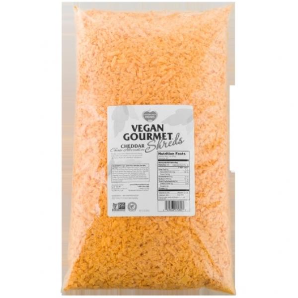 Dairy Free Vegan Cheese Cheddar Shreds 5 Pound Each - 3 Per Case.