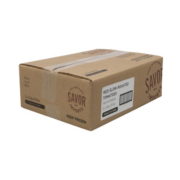 Savor Imports Red Slow Roasted Tomato Wedges 4 Pound Each - 2 Per Case.